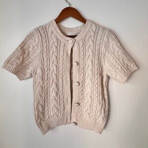 H&M Cream Cable Knit Cardigan